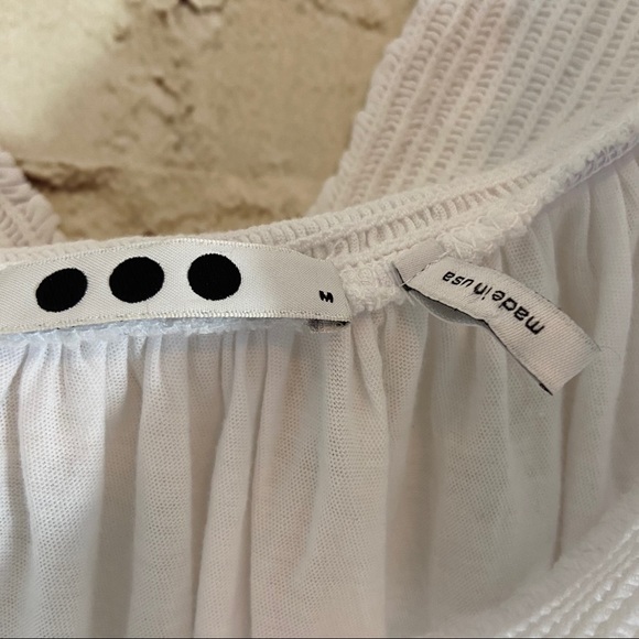 White boho long sleeve off shoulder size medium - Picture 3 of 6